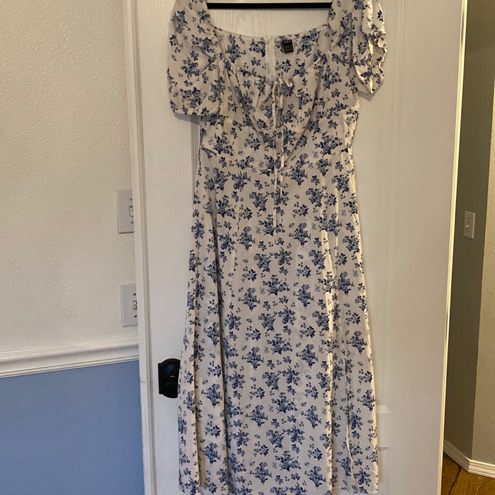 SheIn Blue and White Dress